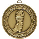 50mm Laurel Wreath Victory Torch Medal