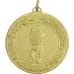 50mm Economy Laurel Wreath Victory Torch Medal