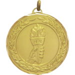 50mm Laurel Wreath Victory Torch Medal