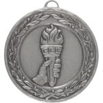 50mm Economy Laurel Wreath Victory Torch Medal