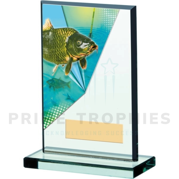 Colour Fishing Glass Trophy