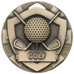 Golf Club & Ball Shield Medal