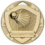 Shuttlecock Badminton Shield Medal