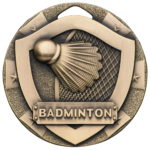 Shuttlecock Badminton Shield Medal