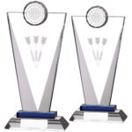 Quality Glass Triangle Darts Trophy