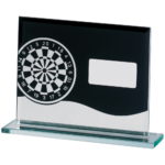 Darts Black Mirror Glass Plaque