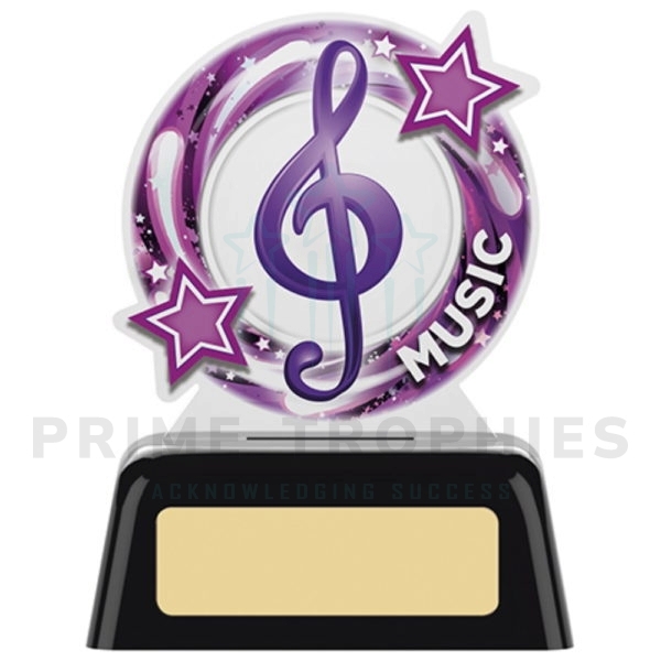 Music Circular Acrylic Trophy