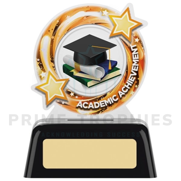 Academic Achievement Circular Acrylic Trophy