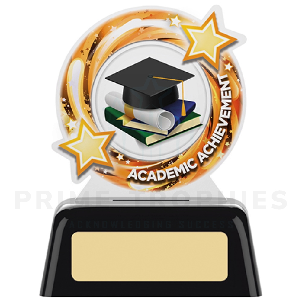 Academic Achievement Circular Acrylic Trophy