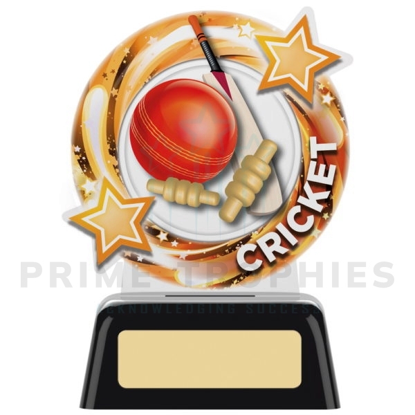Cricket Circular Acrylic Trophy