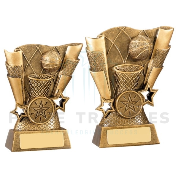 Basketball and Net Trophy