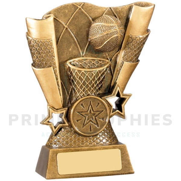 Basketball and Net Trophy