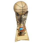 Gold Basketball Star Column Trophy