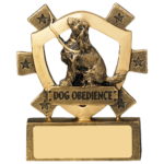 Mini Dog Obedience Shield Trophy