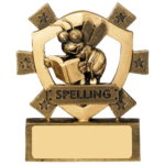 Mini Spelling Shield Trophy