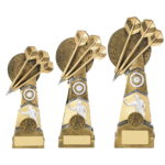 Tall Detailed Darts Resin Trophy