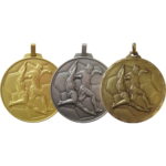 52mm Detailed Slide Tackle Football Medal