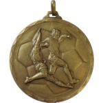 52mm Detailed Slide Tackle Football Medal