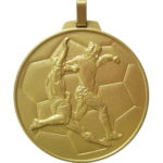 52mm Detailed Slide Tackle Football Medal