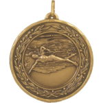 50mm Economy Laurel Wreath Female Swimmer Medal