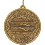 50mm Economy Laurel Wreath Male Swimmer Medal