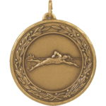 50mm Economy Laurel Wreath Male Swimmer Medal