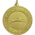 50mm Economy Laurel Wreath Male Swimmer Medal