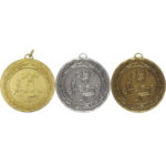 50mm Economy Laurel Wreath Weight Lifting Medal