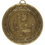 50mm Economy Laurel Wreath Weight Lifting Medal