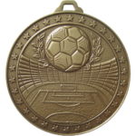 60mm Detailed Stadium Football Medal