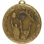 50mm Economy Laurel Wreath Basketball Medal