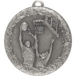 50mm Economy Laurel Wreath Basketball Medal