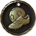 Great Value 50mm Football High Relief Medal