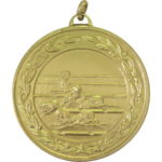 50mm Economy Laurel Wreath Female Swimmer Medal