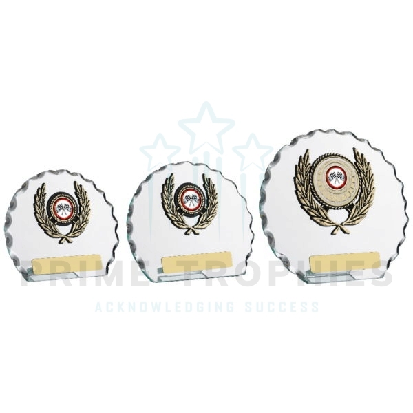 Round Clear Glass Trophy