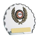 Round Clear Glass Trophy