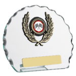 Round Clear Glass Trophy