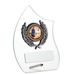 Flame Clear Glass Trophy