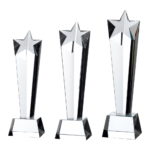 Optic Crystal Glass Star Award