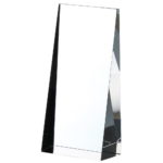 Wedge Shaped Clear Optic Crystal Award