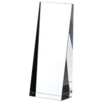 Wedge Shaped Clear Optic Crystal Award