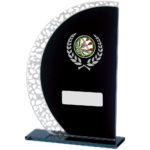 Semicircle Black Mirror Glass Trophy