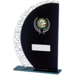 Semicircle Black Mirror Glass Trophy