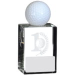 Glass Hole in One Golf Trophy