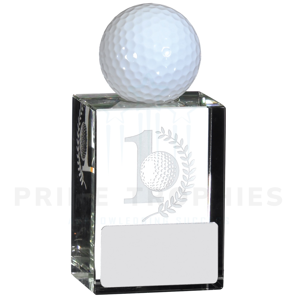 Glass Hole in One Golf Trophy Prime Trophies