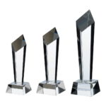 Diamond Column Shaped Optic Crystal Award