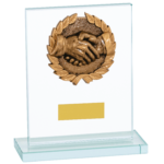 Handshake Glass Trophy A