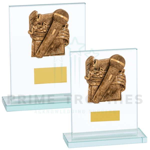 Microphone Glass Trophy