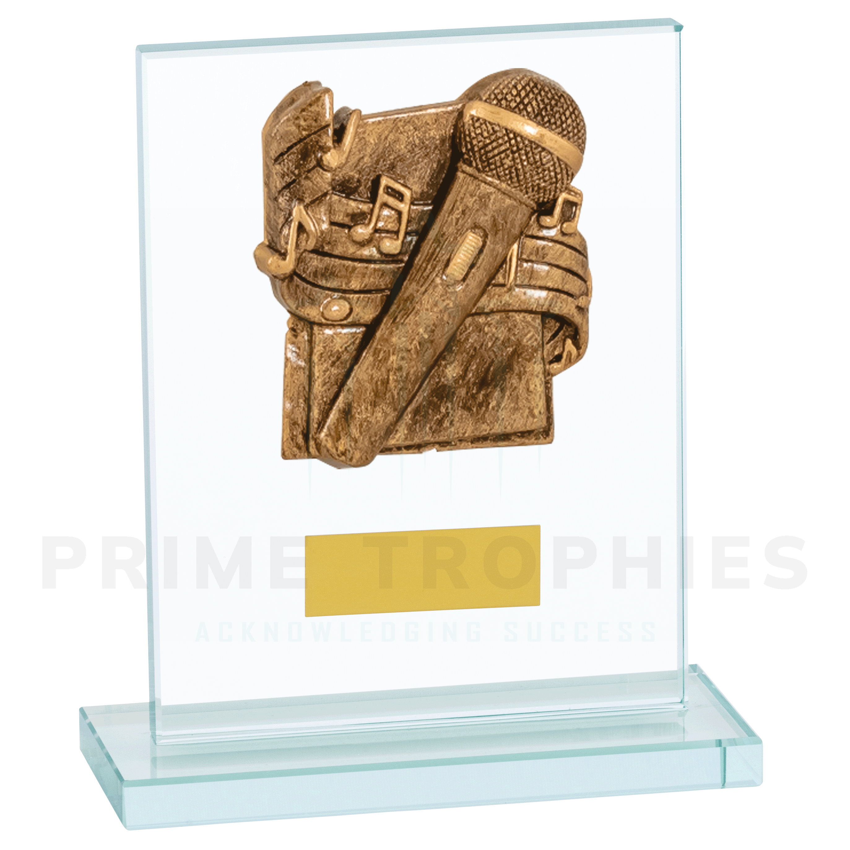 Microphone Glass Trophy A