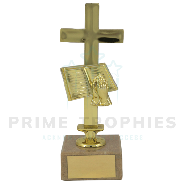 Religious Cross & Bible Trophy